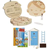 Los mejores  - LA PUERTA MÁGICA del Ratoncito Pérez + Caja dientes de leche + pinzas + botella esterilizadora + escalera + plato…